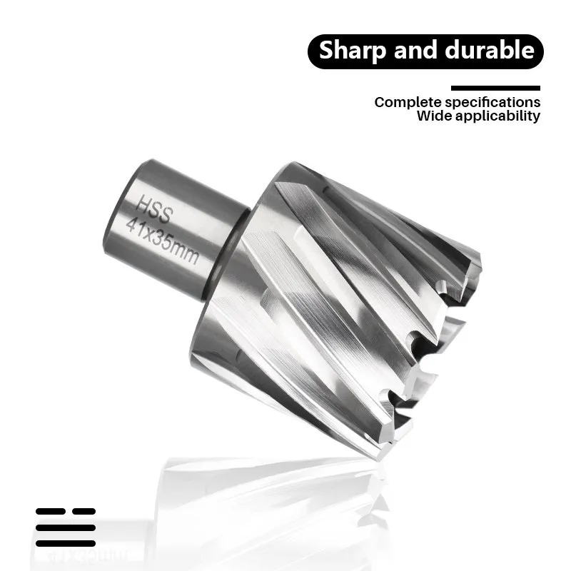 1pc HSS 구멍 커터 6-60mm Weldon Shank 구멍 톱 중공 드릴 비트 금속 드릴링 도구 용 HSS 코어 드릴 비트
