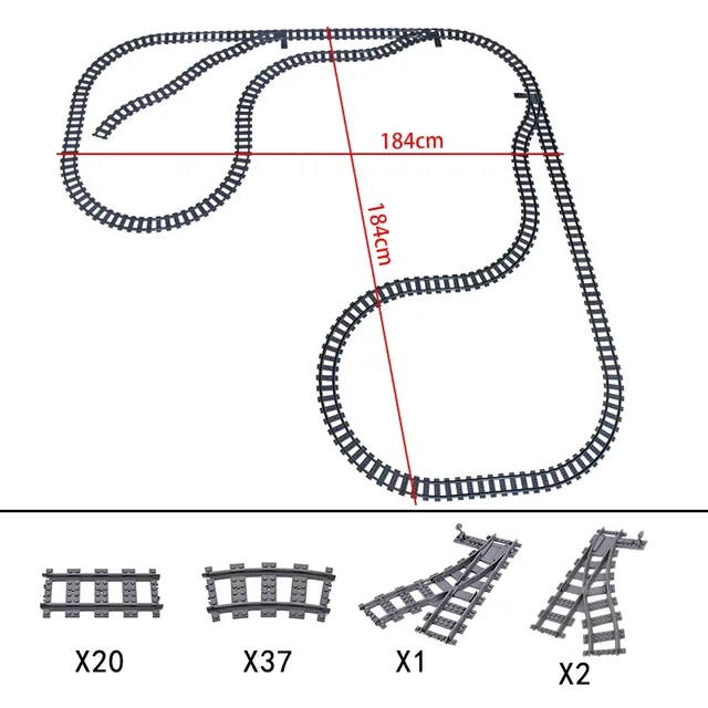City Trains: Construa Rotas Ferroviárias Flexíveis com Blocos de Construção 2 Blocos de Construção de Trilhos e Vias Férreas Flexíveis City Trains