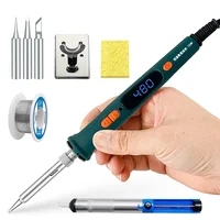 Fer à souder électrique 220V 120W, kit d'outils de réparation de fer à souder, affichage numérique LED, température réglable 200-600 ℃ 1