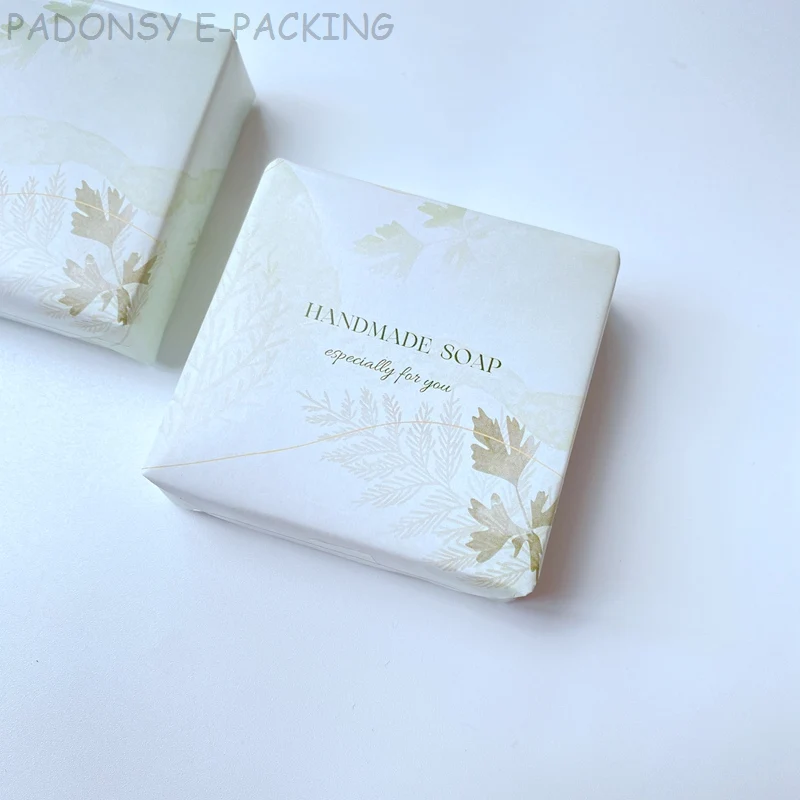 

Green Design Gift Wrap Paper Handmade Soap Wrapping Paper Soap Packaging Customzied Logo 100pcs/lot Free Shipping