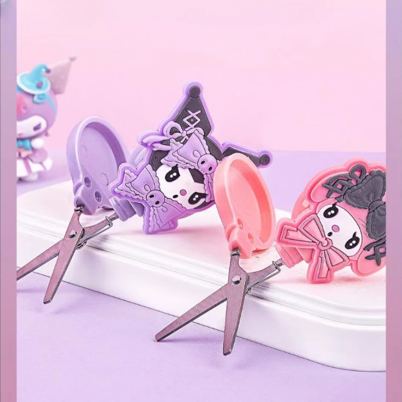 

Sanrio Kawaii Anime Kuromi My Melody Scissors Cute Cartoon Student Portable Handmade Scissors Home Supplies Handbook Tools