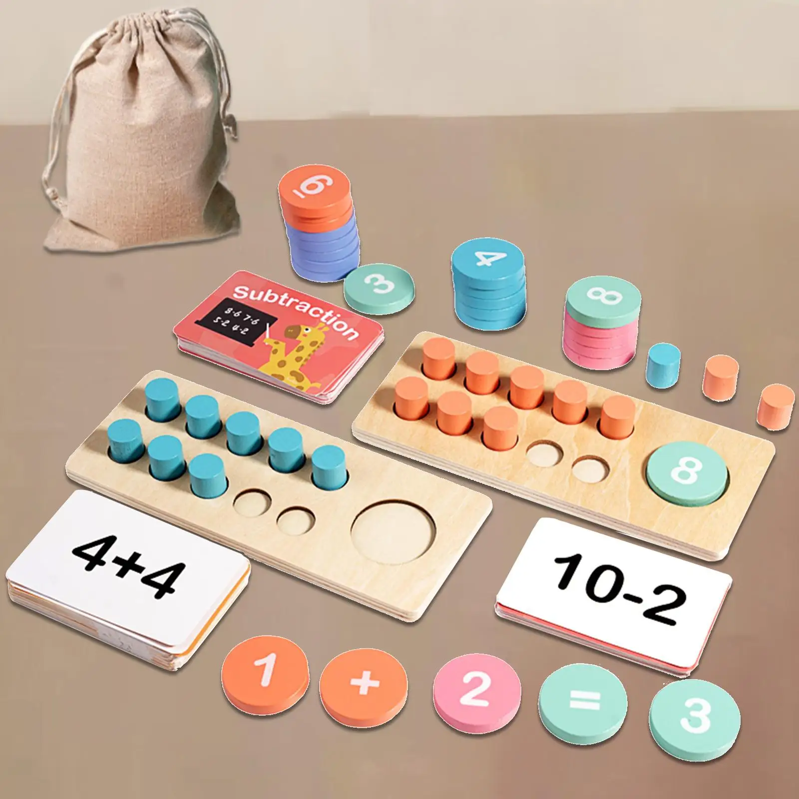 Math Toys Brain Teaser Toy Multiplication and Division Development Preschool Toy Montessori Toys for Boy Girl Ages 4-6 Years