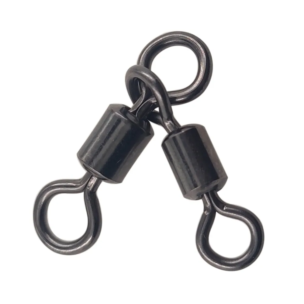 THKFISH Fishing Swivels 360 rotation 3 Way Crossline Swivel Heavy Duty Tackle Accessories