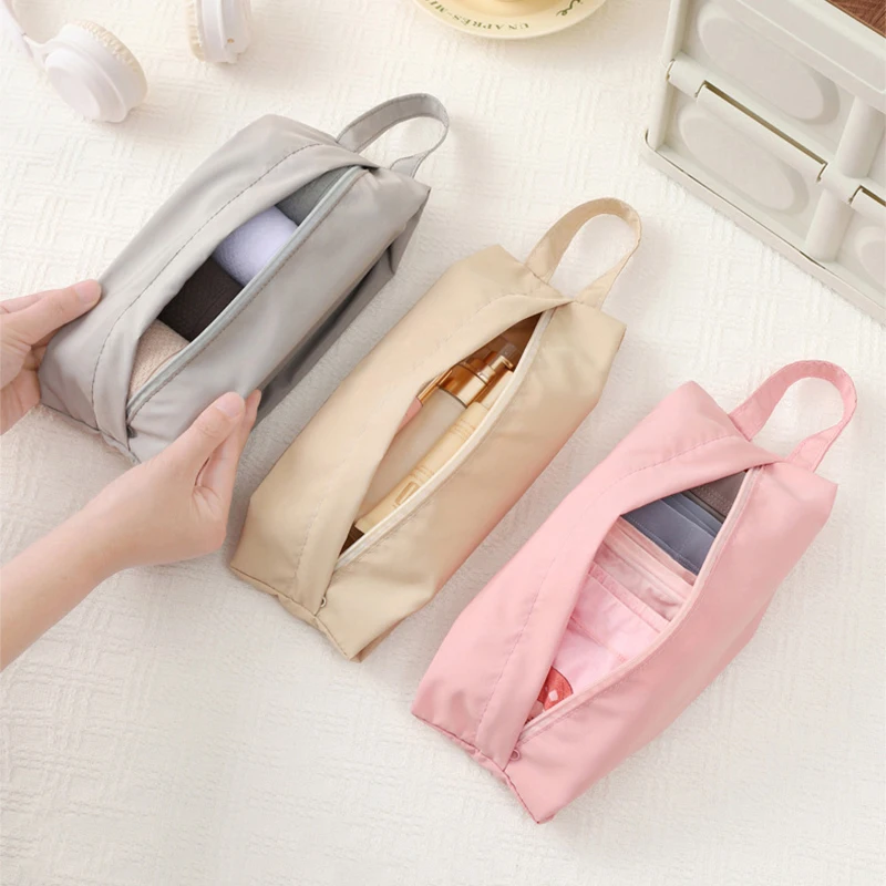 Houseeker Portable Travel Storage Bag Waterproof Cosmetics Toiletries Organizer Socks Underwear Handheld Zipper Storage Bags