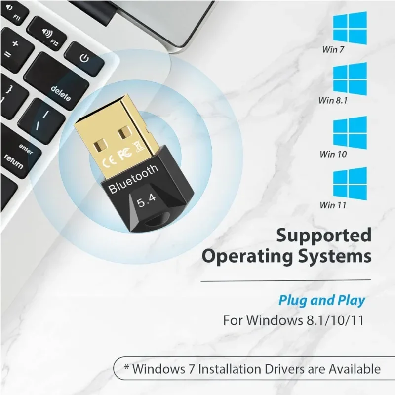 USB Bluetooth Adapter for Pc Usb Bluetooth 5.4/ 5.3/ 5.1/