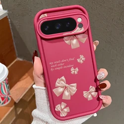 Charming Pink Bow Print Shockproof TPU Phone Protector Case - Google Pixel10 ProXL (A736 Wine Red)