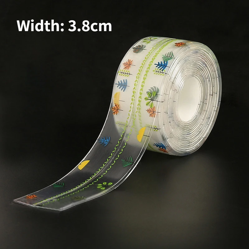 2021 New Bathroom Kitchen Shower Sink Bath Sealing Strip Tape Caulk Strip Self Adhesive Waterproof Wall Sticker Sink Edge Tape 