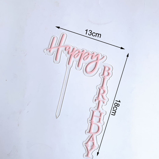 Birthday Acrylic Cake Topper Cake Toppers Birthday Cakes Party Wedding Decoration Anniversaire Candy Bar Father Mother
