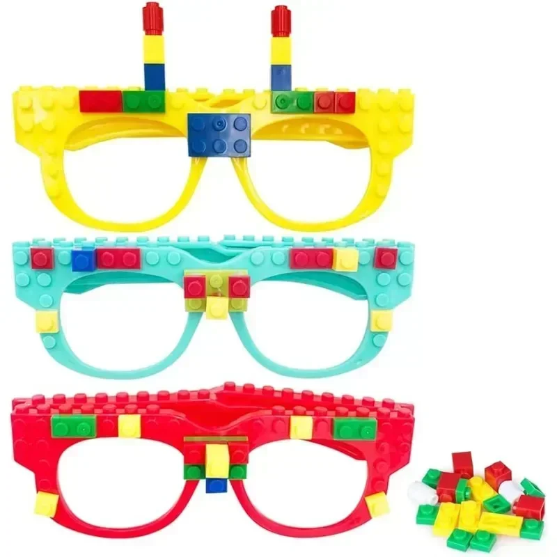 Educational Toys DIY Building Bricks Glasses Building Blocks Games for Kids Creative Block Birthday Party Favors Carnival Party Games