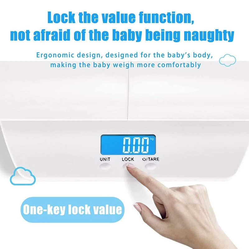 Pet Scale Baby Digital Scale Sturdy Weight lb/kg/oz Mode LCD Display with Weighing Tray Tare Hold Function