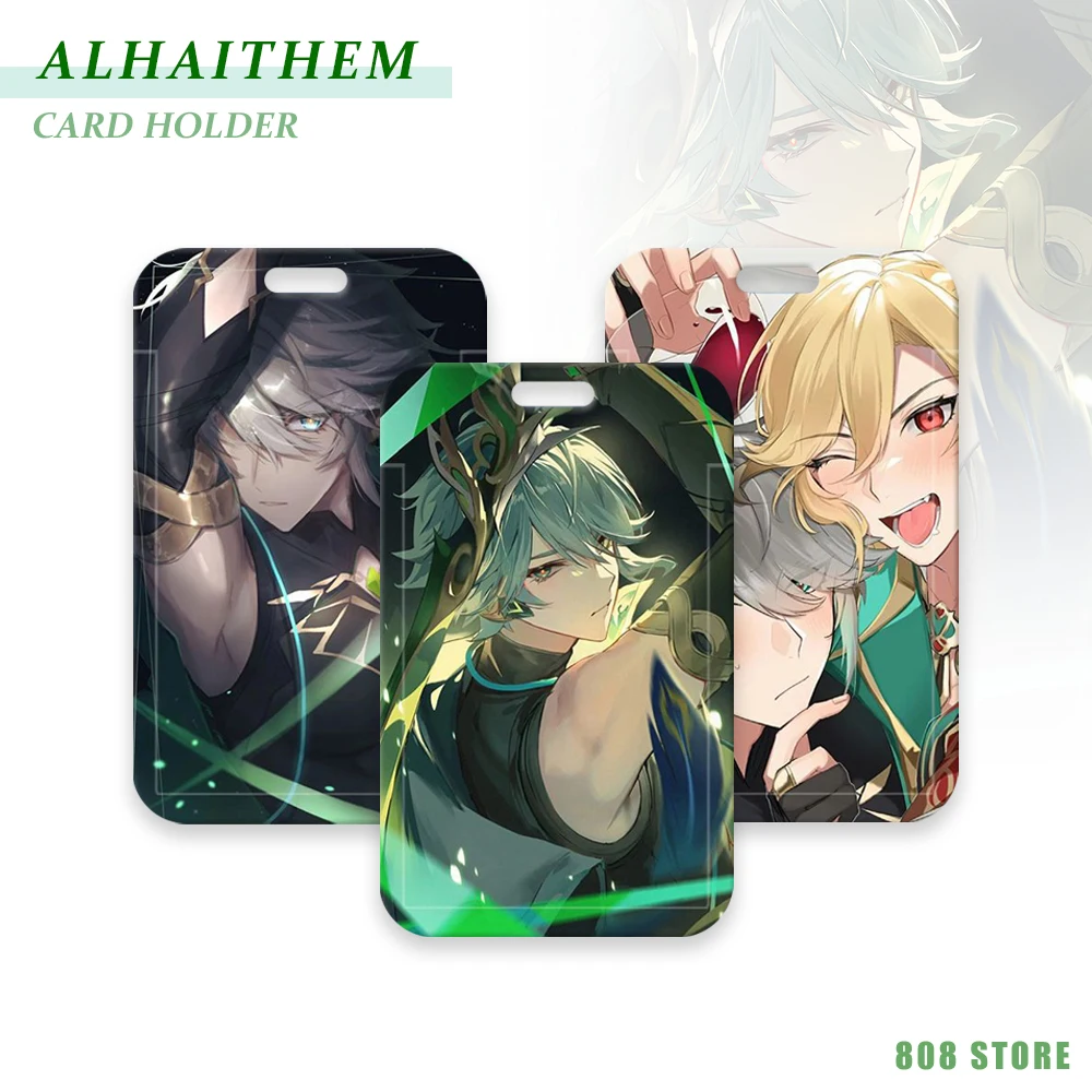 Game Genshin Impact New Card Holder Hot Characters Alhaithem Student Staff ID Passport Bank Protective ABS Plastic HD Printing