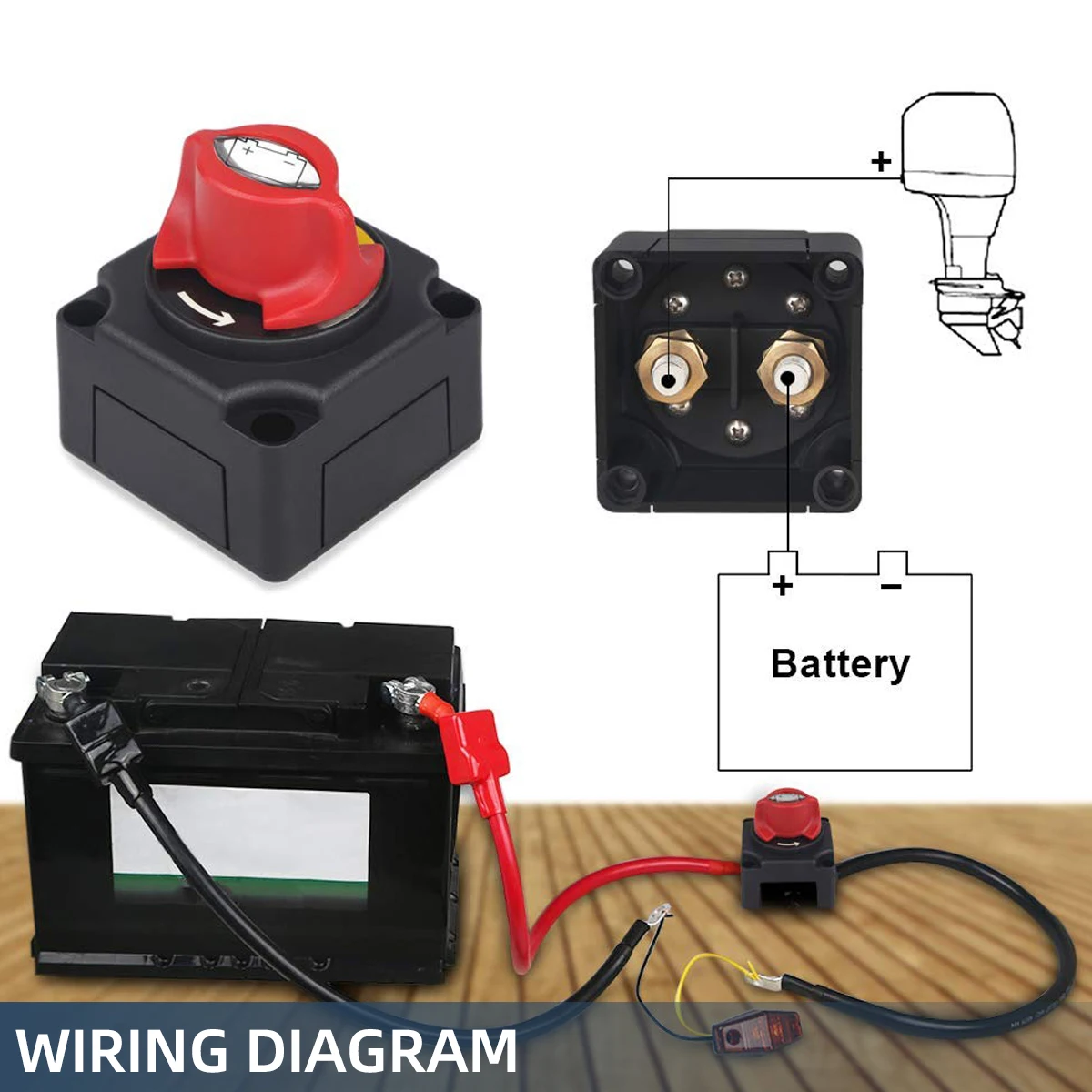 Disjuntor Principal DC 160A DIHOOL - 1500V Para Sistema Solar, Barco E Carro