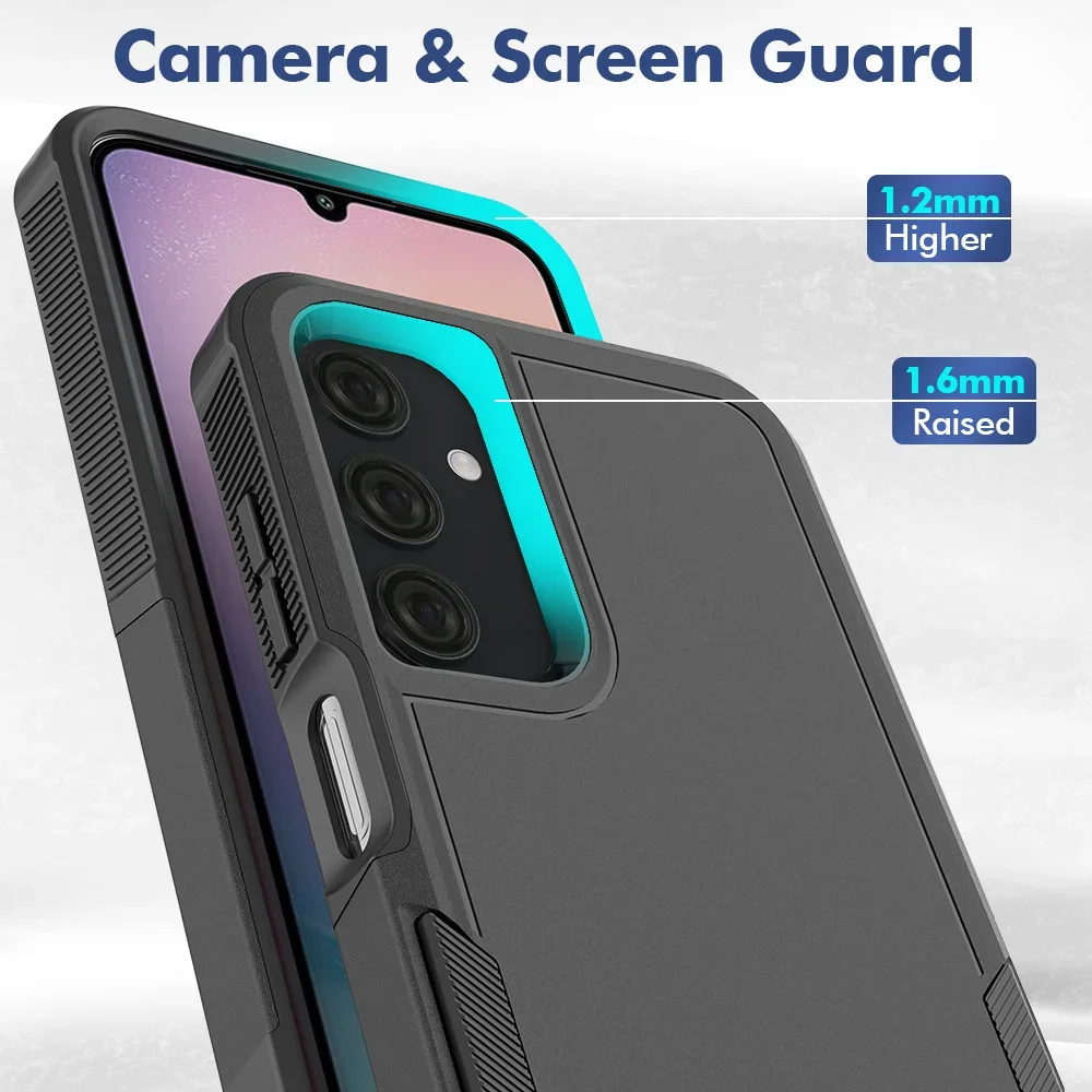 Hybrid Rugged Armor Shockproof Phone Case with TPU Plastic Back Cover