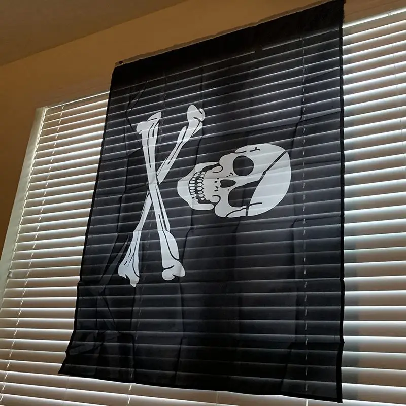 90*150cm Piraten Banner Piraten Thema Geburtstag Party Dekorationen Piraten Schiff Schädel Wimpel Flaggen für Halloween Party decor Cosplay – Detail 9