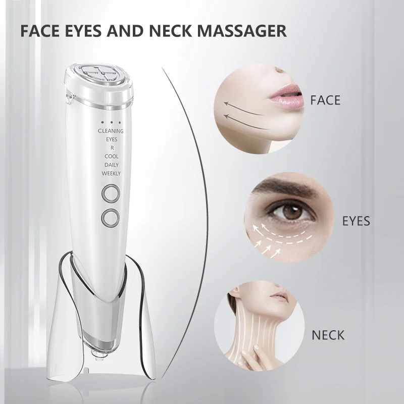 6-IN-1 EMS Facial Massager USB Rechargeable, Hot & Cold Therapy for Face, Eyes & Neck-Beauty Instrument Perfect Gift for Women