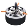 Cool Ashtray Stainless Steel Push Down Spinning Ashtray Self-Cleaning Ashtray With Lid Cover Ash Tray for Cigarette Smoking 1