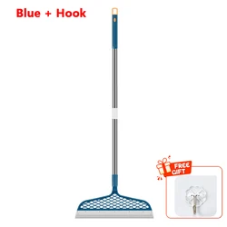 Silicone Magic Wiper Broom for Versatile Household Cleaning (Blue - Hook)