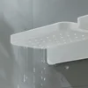 Simple Style Punch-free Shower Shelf  Drainable Wall-mounted Storage Holder Wash Supplies Storage Rack Bathroom Accessories 1