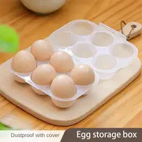 6 Egg Storage Box Egg Tray With Lid Kitchen Refrigerator Egg Drop Rack Egg Storage Boxes Fridge Egg Kitchen Storage Organization 2