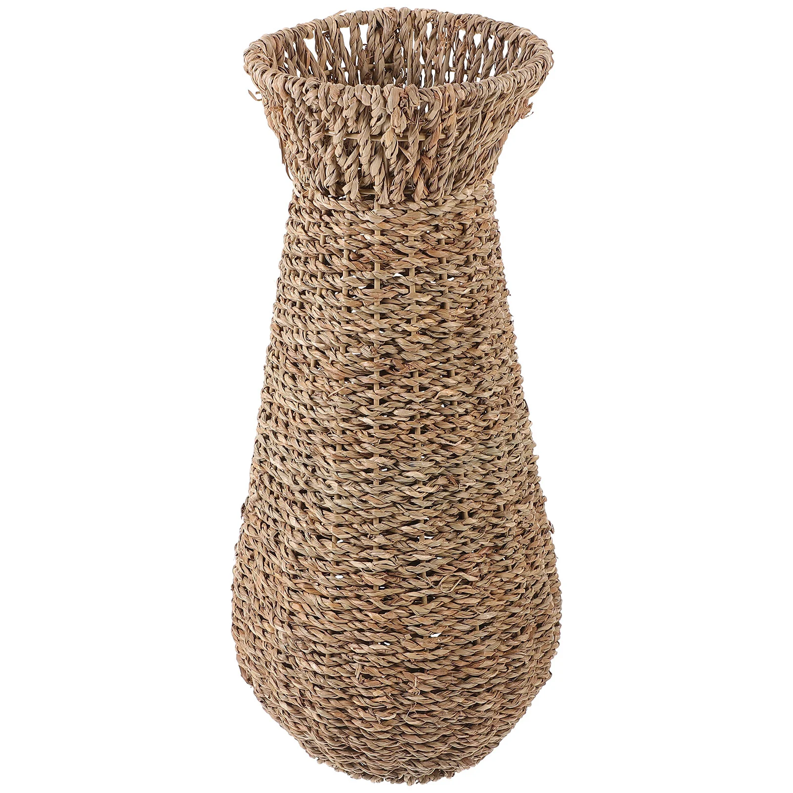 

Floor Vase Desk Woven Decorative Weaving Flowerpot Desktop Basket Artificial Container Arrangement Household Ornament