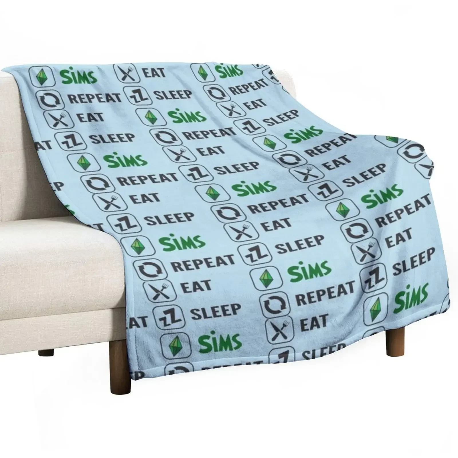 

Eat Sleep Sims RepeatThe Sims Throw Blanket Luxury Thicken Giant Sofa Blankets