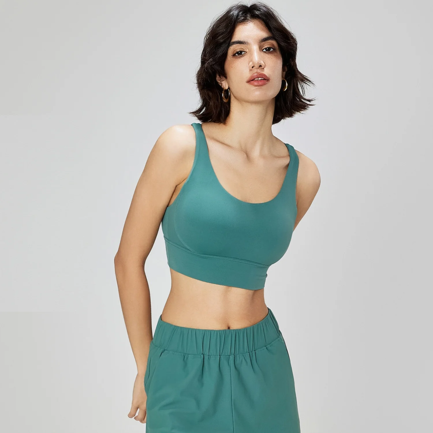 

Solid Color Hot Sell Fitness Women Sport Bra Gym Yoga Vest Athletic Cross Sexy Tight Tank Top Workout Train Soft With Chest Pad