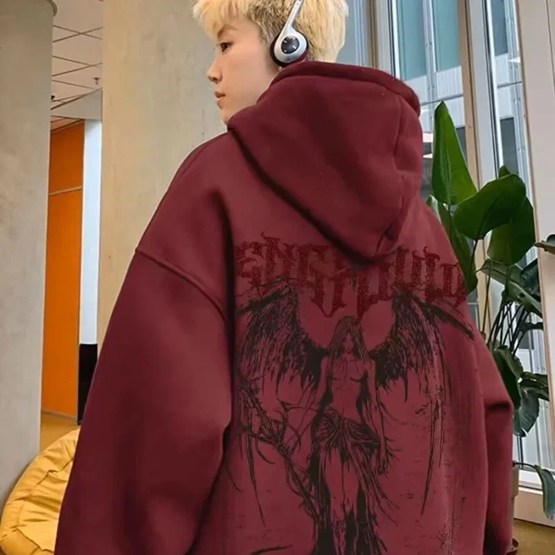 Gothic Oversized Hoodie Lange Mouw Harajuku Sweatshirt Dames
