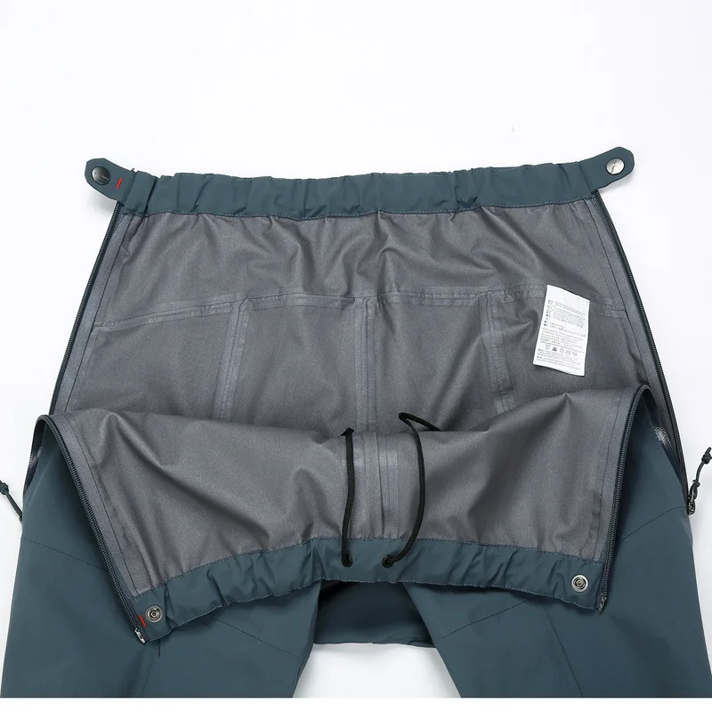 NUONEKO Waterproof Hiking Pants Mens Summer Full Open Zipper Loose Outdoor Quick Dry Climbing Trekking Camping Removable Pants Hiking Pants
