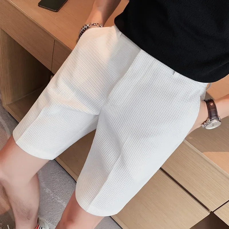 Men's Casual Ice Silk Suit Shorts Lightweight Summer Thin Style Slim Fit Smooths Your Silhouette Men's Short Trousers men pants
