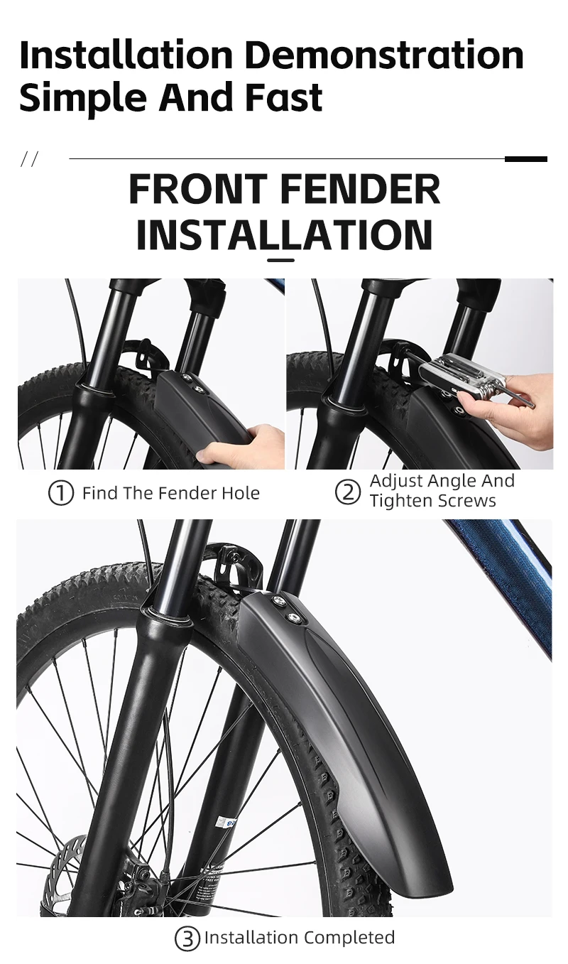 WEST RADFAHREN Rennrad Kotflügel Fahrrad Vorne Hinten 26/27,5/29 Zoll Fahrrad Rad Kotflügel Schock Verbreitert Splash Schutz fahrrad Teil – Detail 25
