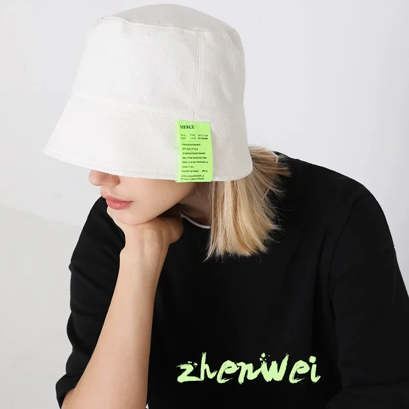 Women Cotton Bucket Hat Summer Bob Korean Fashion Casual Short
