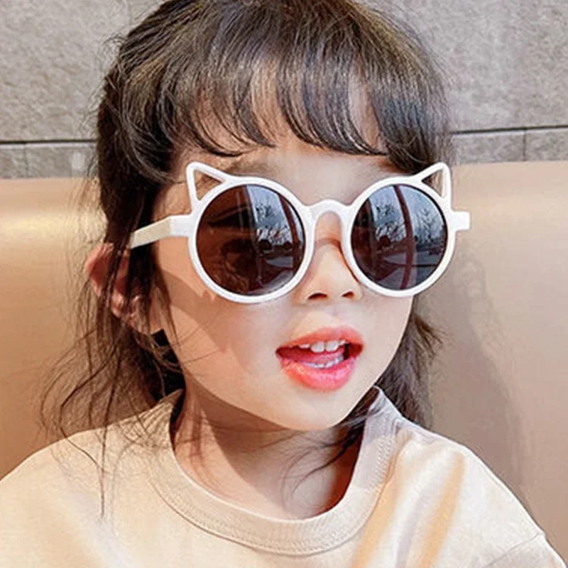 Kids Sunglasses Girls Boys Cute Animal Cartoon Ears Outdoor Sun Protection Children Lovely Vintage Sunglasses Protection Classic Kids