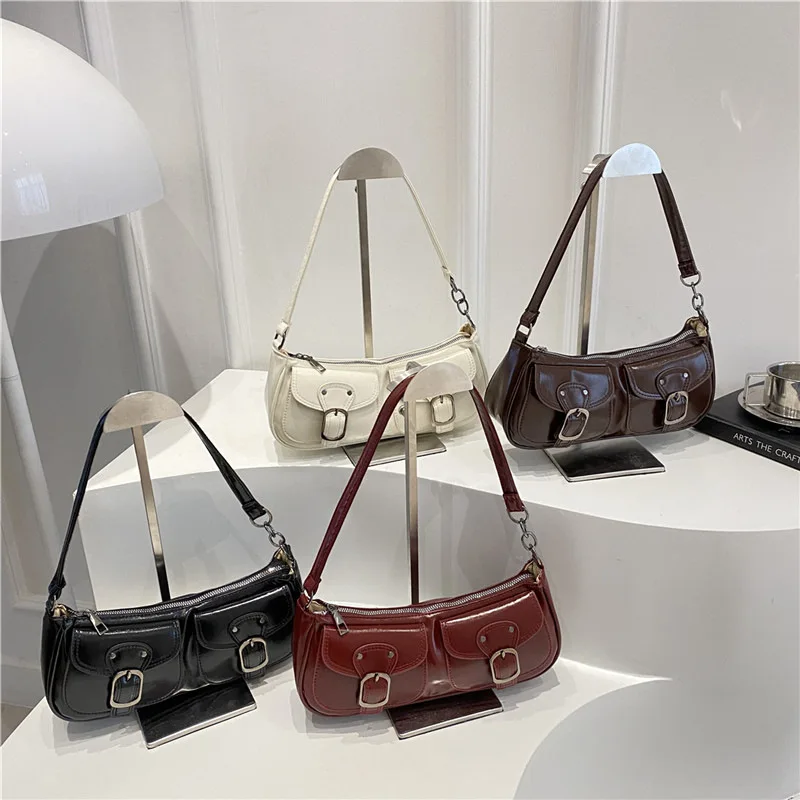 Women's Shoulder Bag Fashion Commuting Armpit Bag Personality Trendy Cool Scooter Bag Small Senior Sense Shoulder Crossbody Bag - 5