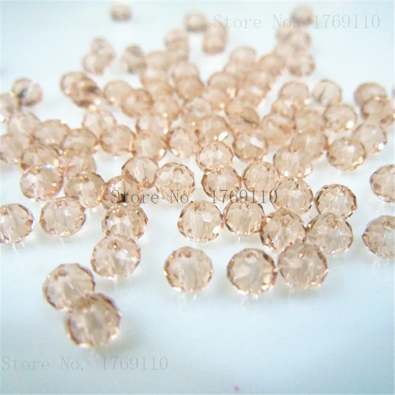 Olive Green Faceted Crystal Glass Rondelle Beads for Jewelry Making - 125pcs, 3x4mm