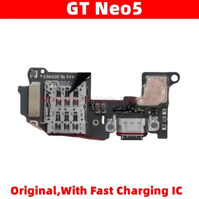

USB-коннектор для док-станции Realme GT Neo 5 RMX3706, гибкий кабель для быстрой зарядки, модуль считывания Sim-карт, детали Neo5
