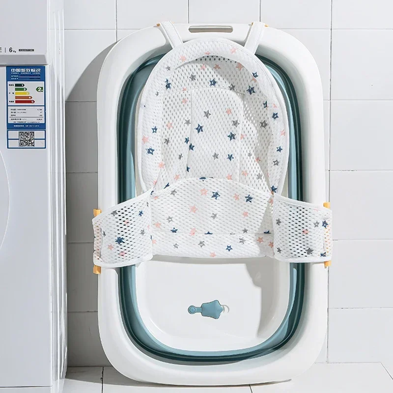 Tappetino da bagno per neonato T-Net regolabile per vasca da bagno per neonato Protezione per il bagno Accessori per il bagno Prodotti per bambini Tappetino e doccia pieghevoli - immagine 6