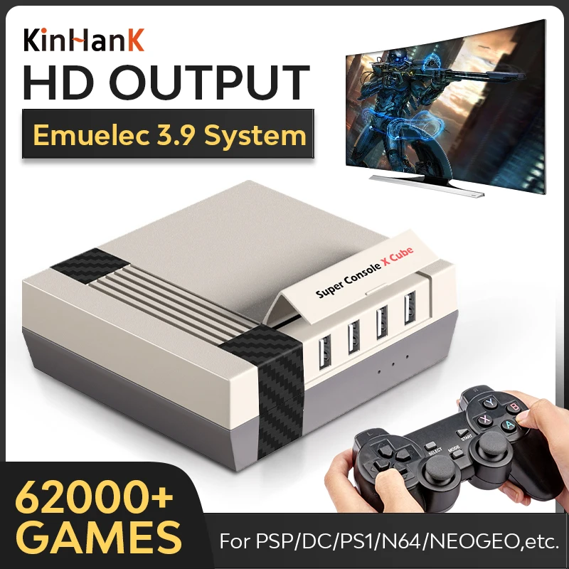 Kinhank Retro Super Console X Cube Mini/tv Video Game Console For Psp