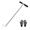 Solid Stainless Steel Soil Probe Rod, Adjustable 17-32-48 Inch, Septic Tank Probe Rod, Ground Probe With T-Handle 5