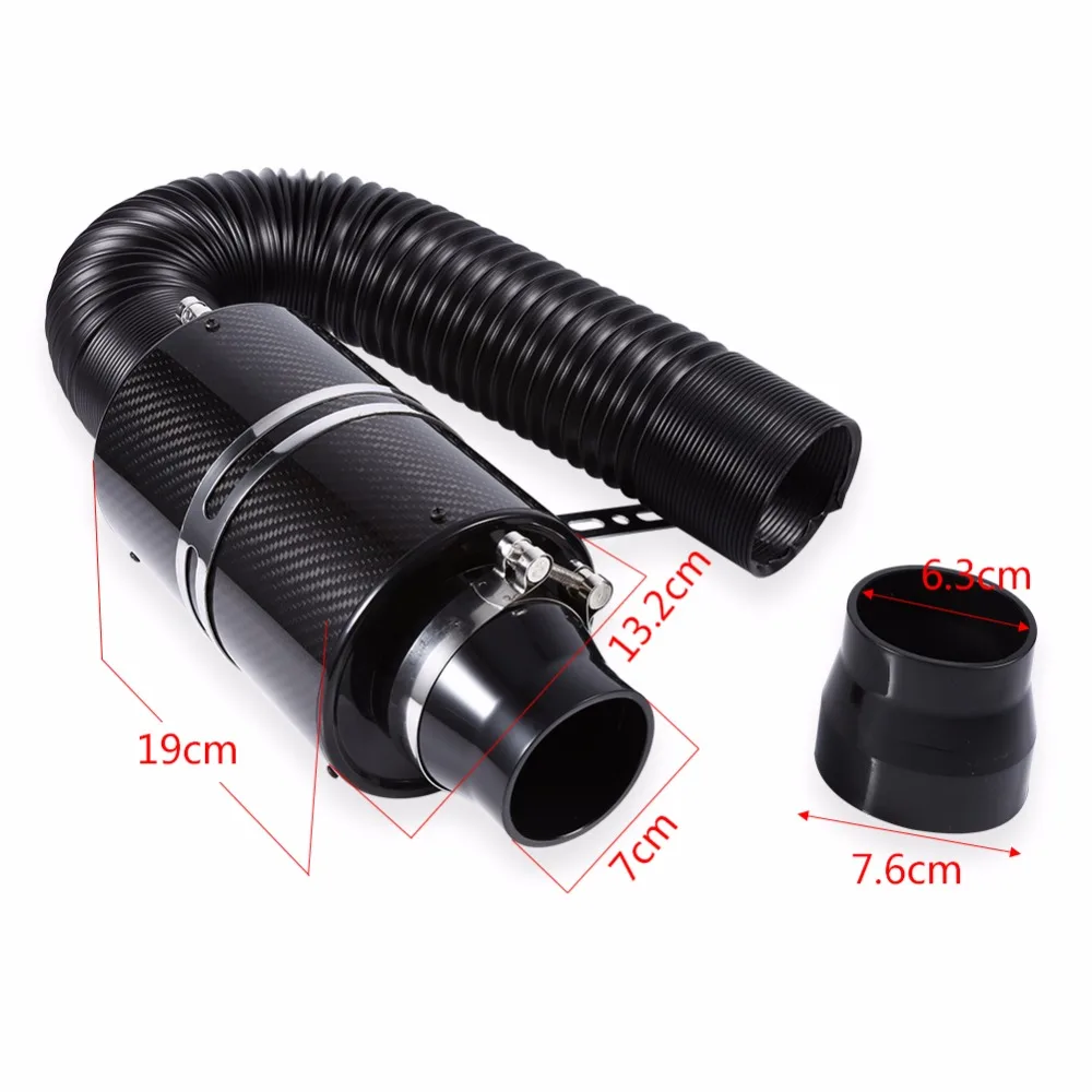 Air intake Fan Universal Racing Carbon Fiber Cold Feed Induction kit Filter box,air filters,car filter