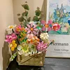 Romantic Roses Flowers Sunflowers Daffodils Gardens House Building Blocks Classic Model Mini Bricks Sets Kids Kits 5