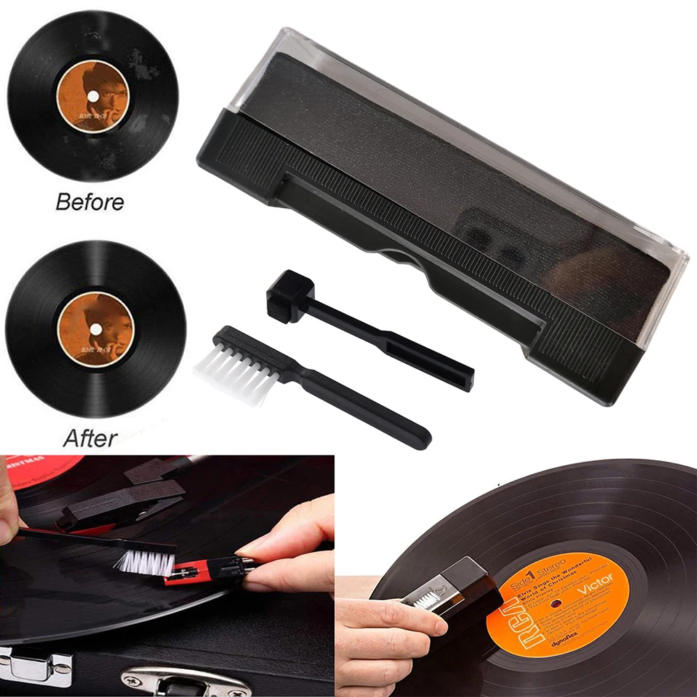 3 Pcs Vinyl Record Cleaner Kit Cleaning Brush Dust Remover vinyl record brush,vinyl record cleaning cloth