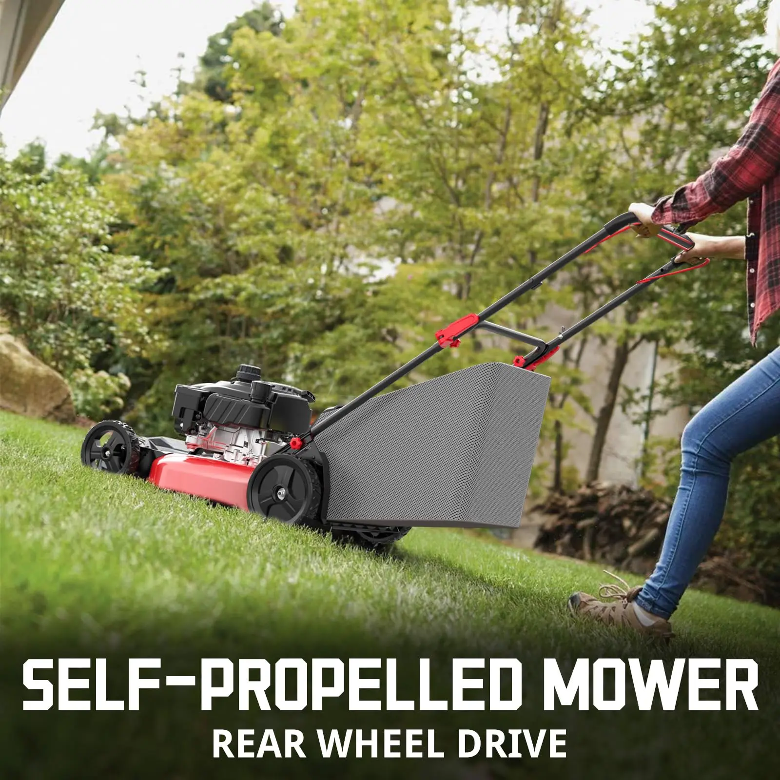 Self-Propelled Gas Lawn Mower 21" 170cc OHV Engine 2