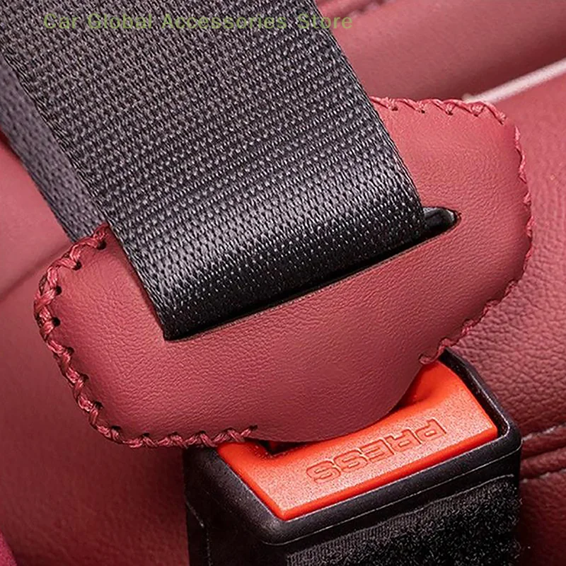 Universal car seat belt buckle clip cover protector leather interior button case anti-scratch cover safety belt protective car accessories seat belt clip seat belt protector car seat belt accessory
