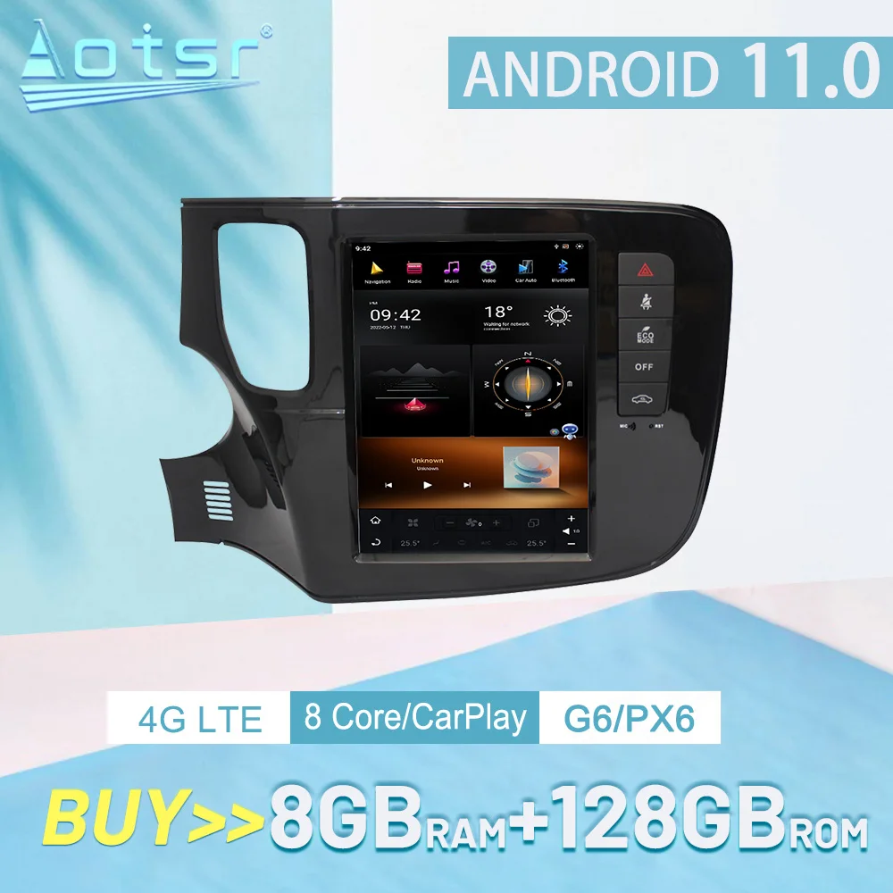 

8 Core Android 11 Carplay For Mitsubishi Outlander 2014-2018 Car Stereo Radio G6 PX6 Multimedia Player Auto Audio GPS Navigation