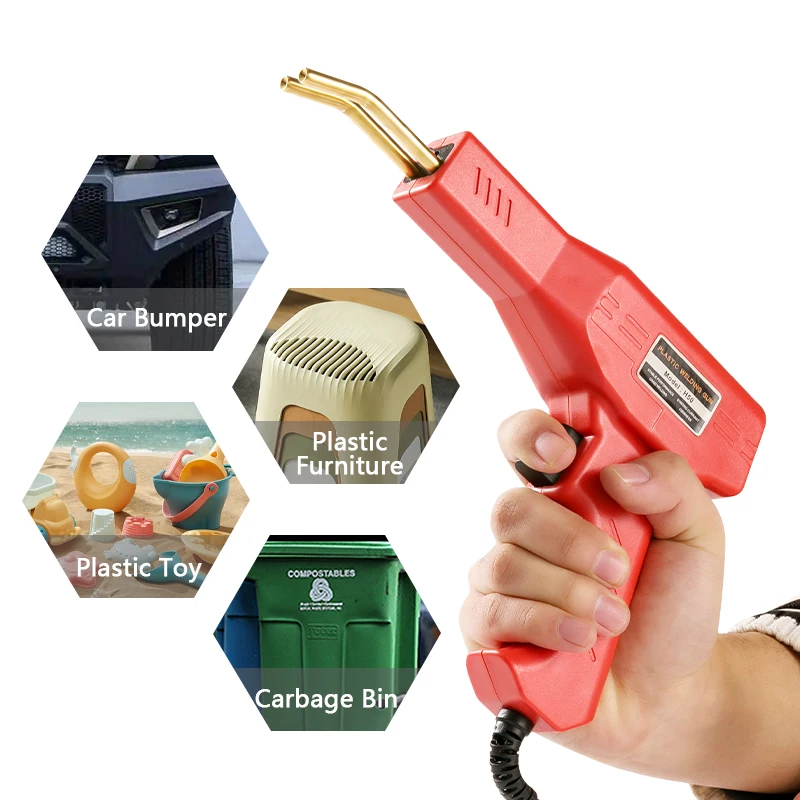 Assortment of repair staples for various crack types