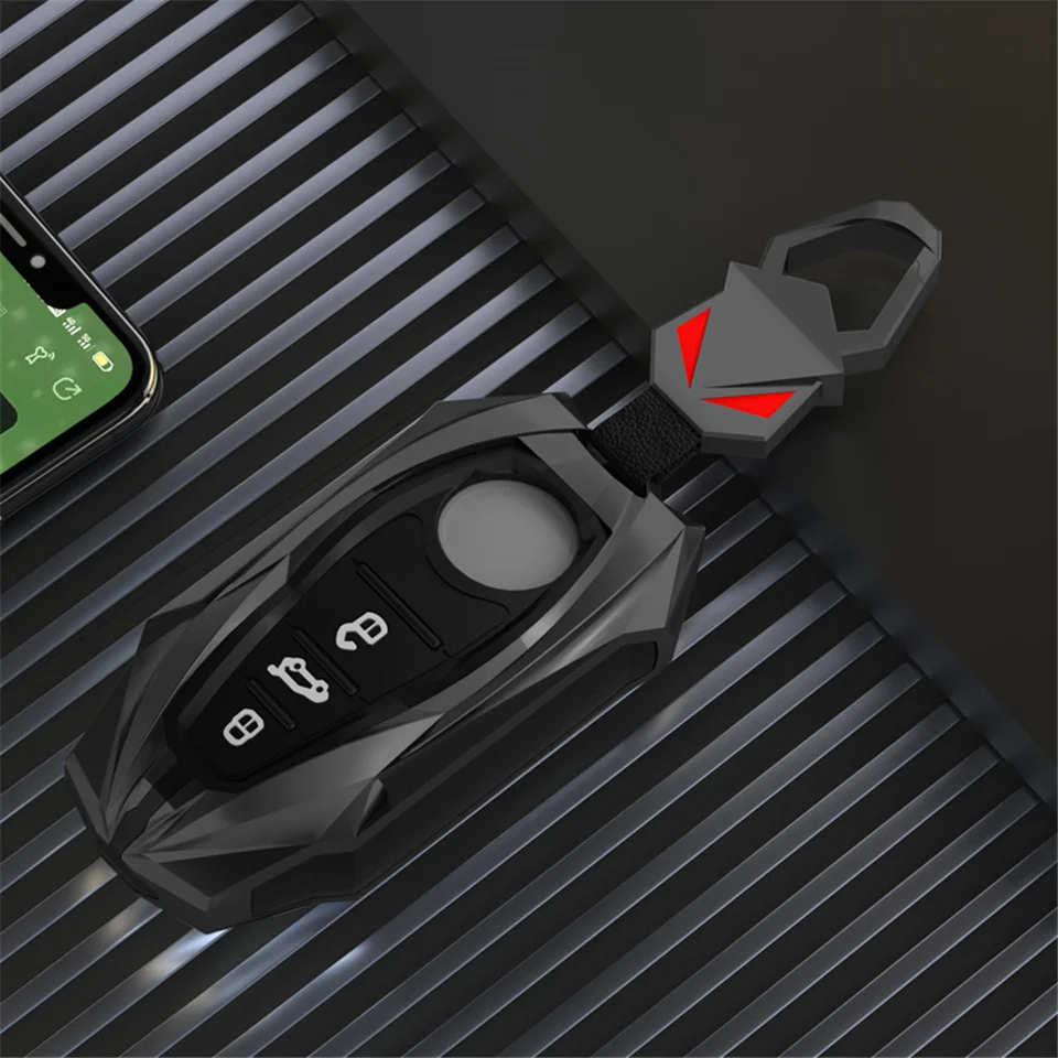 Copri chiave auto in lega per Volkswagen VW Touareg 2021 3 pulsanti Smart nuova chiave di protezione accessori Shell portachiavi - Sbd4a283f82b1464c8b066bdcd0f49352I