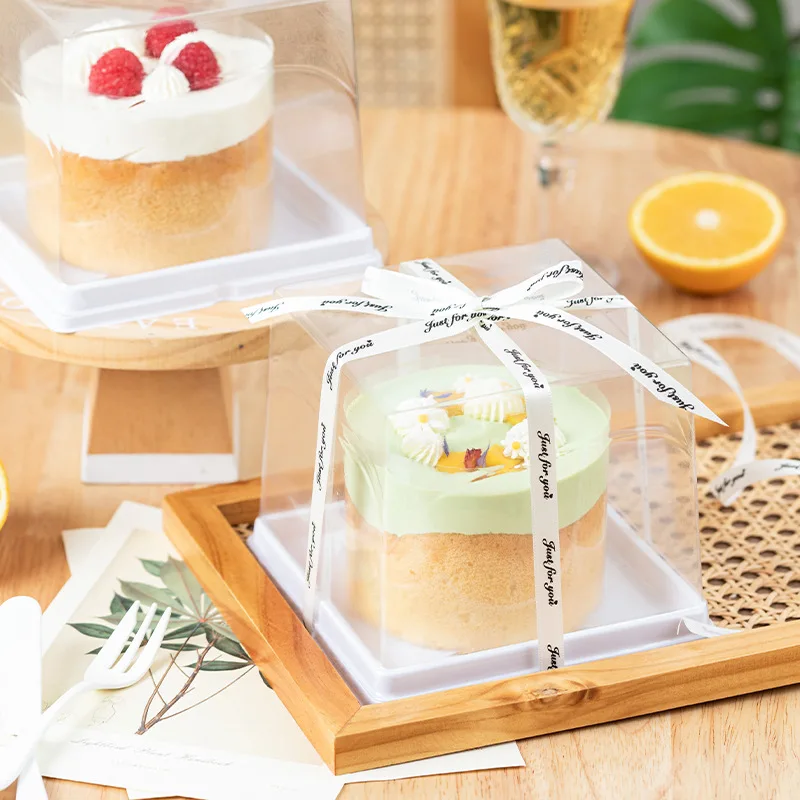 10 Scatole Torta Trasparenti 4 Pollici - Porta Dolci Con Manico | Per Cupcake, Muffin E Bomboniere - Foto 7