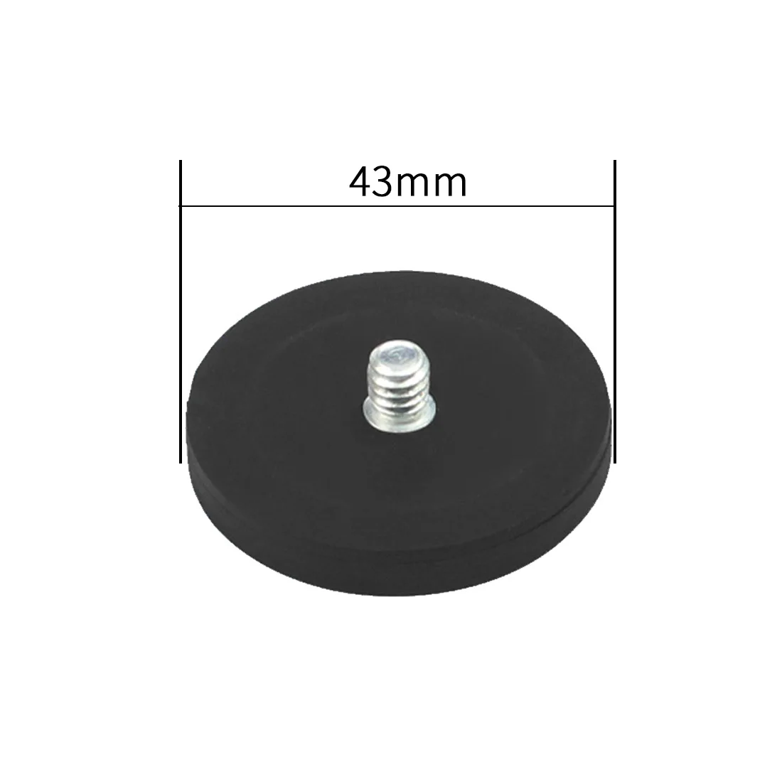 Description Picture 2 of itemD43mm 1/4 Flat and Bolt Magnetic Base Kit Mounting Bracket Round Rubber Magnets Car Suction Cup Holder Photo Studio Accessories