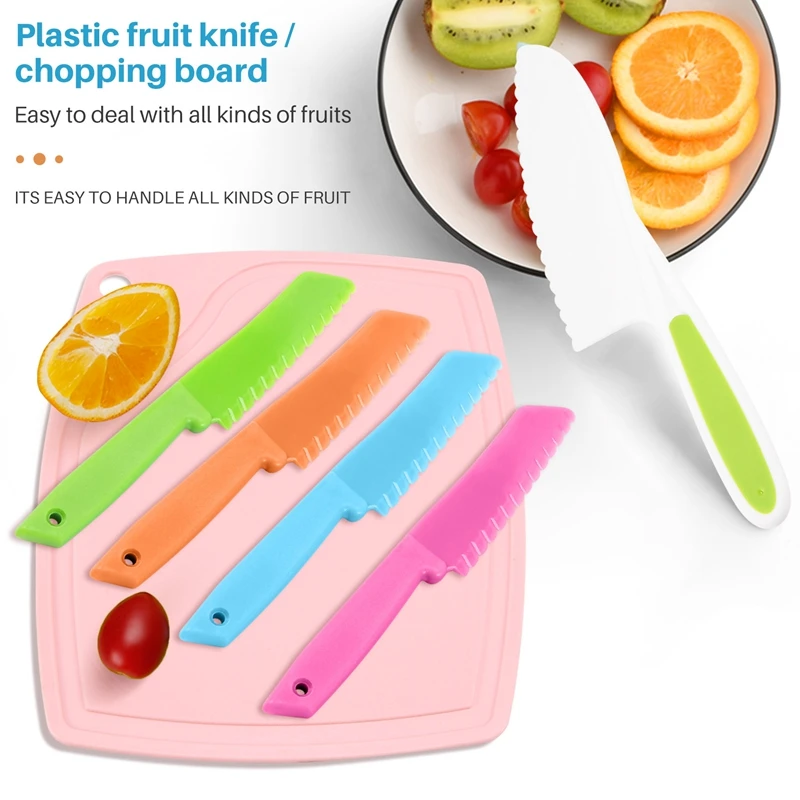 8/9pcs Creative Children's Cartoon Cook Kitchenware Set Plastic Cutting  Board Fruit Knife Reusable Safety Knife Kitchen Supplies - AliExpress