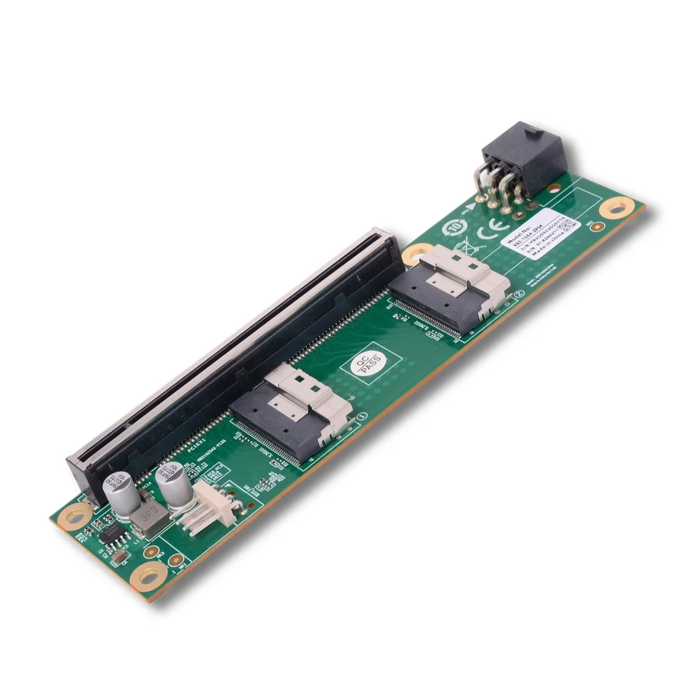 PCIe 4.0 5.0 x16 슬림 SAS SFF-8654 라이저 마더보드 MCIO 분할 카드 단일 슬롯 그래픽 카드 GPU 외부 확장 어댑터